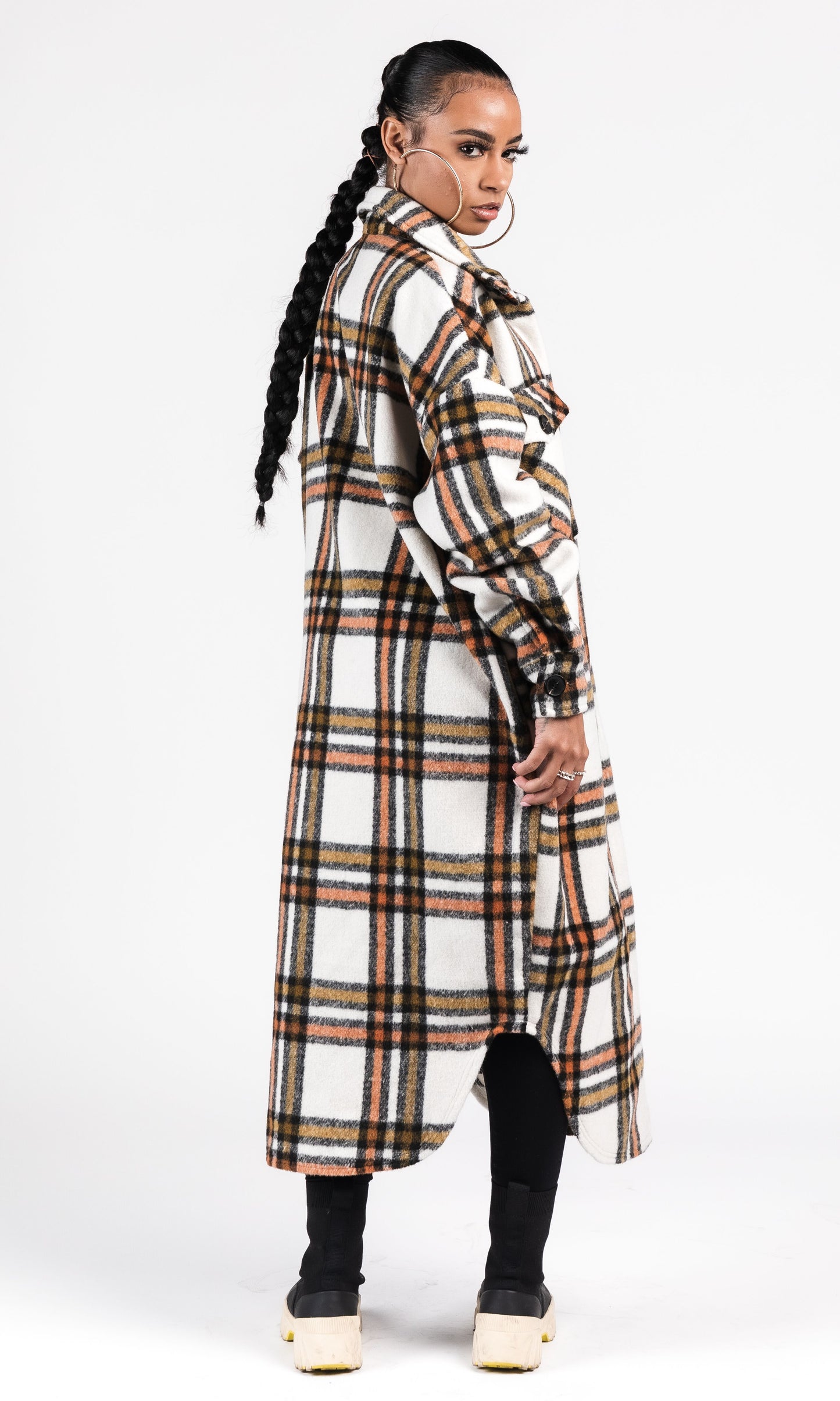THE BOYFRIEND PLAID JACKET (OLIVE)
