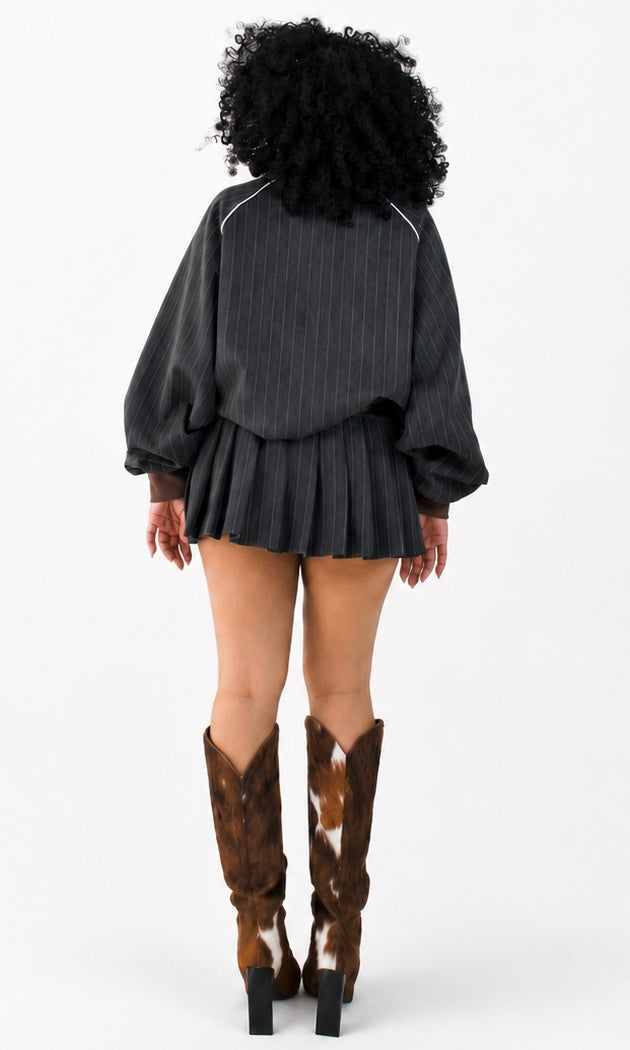 PLAYA PINSTRIPE SKIRT SET