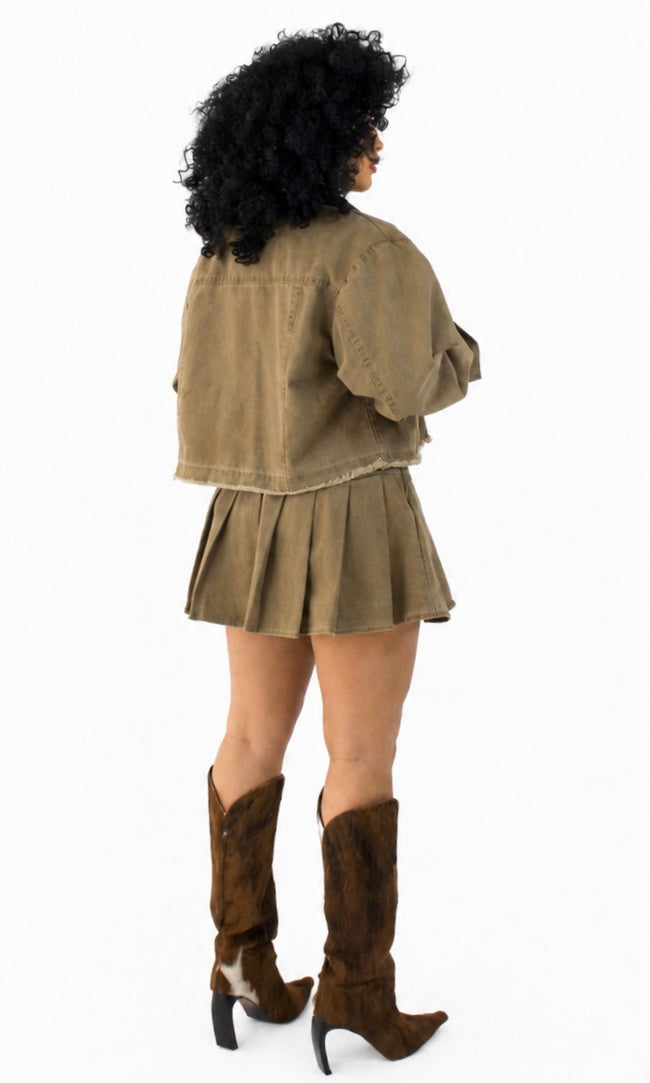 CORE KHAKI SKIRT SET