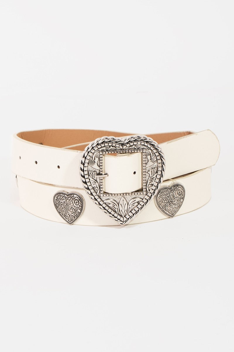 CHUNKY HEART BUCKLE BELT