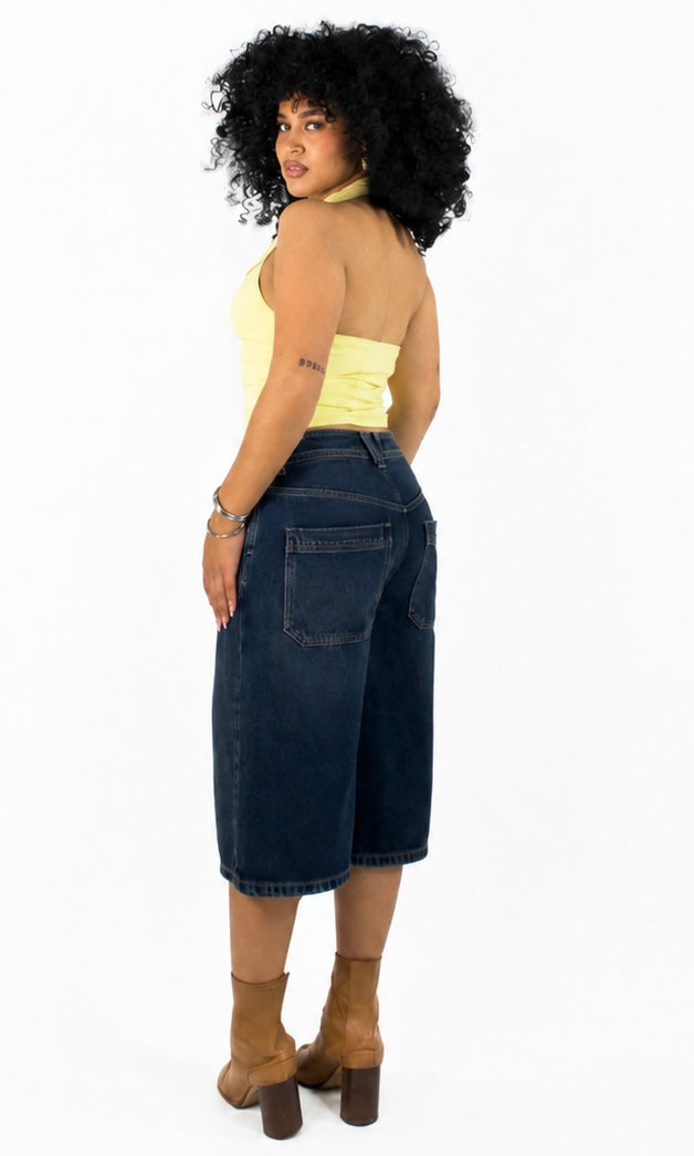 BUTTER ZIP UP HALTER TOP