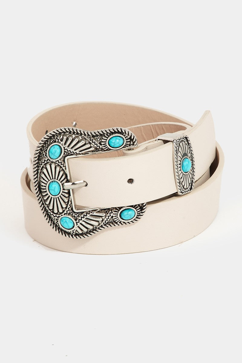‘ROUND TOWN STUDDED BELT