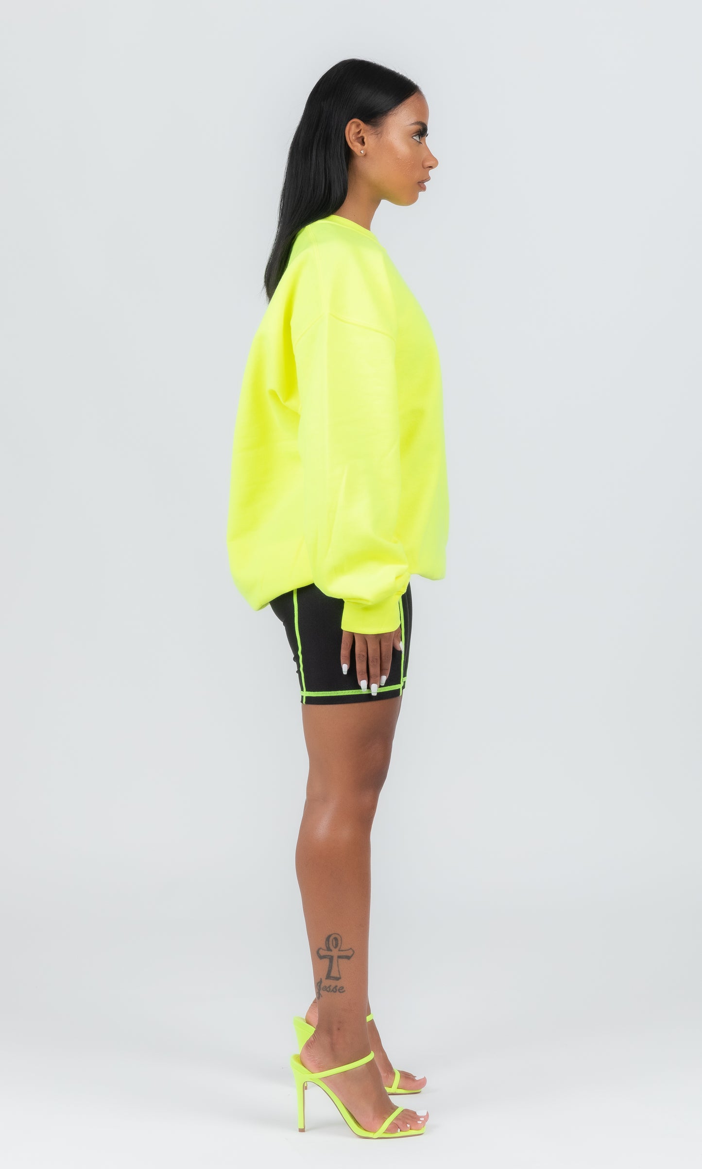 BOYFRIEND NEON GREEN CREWNECK