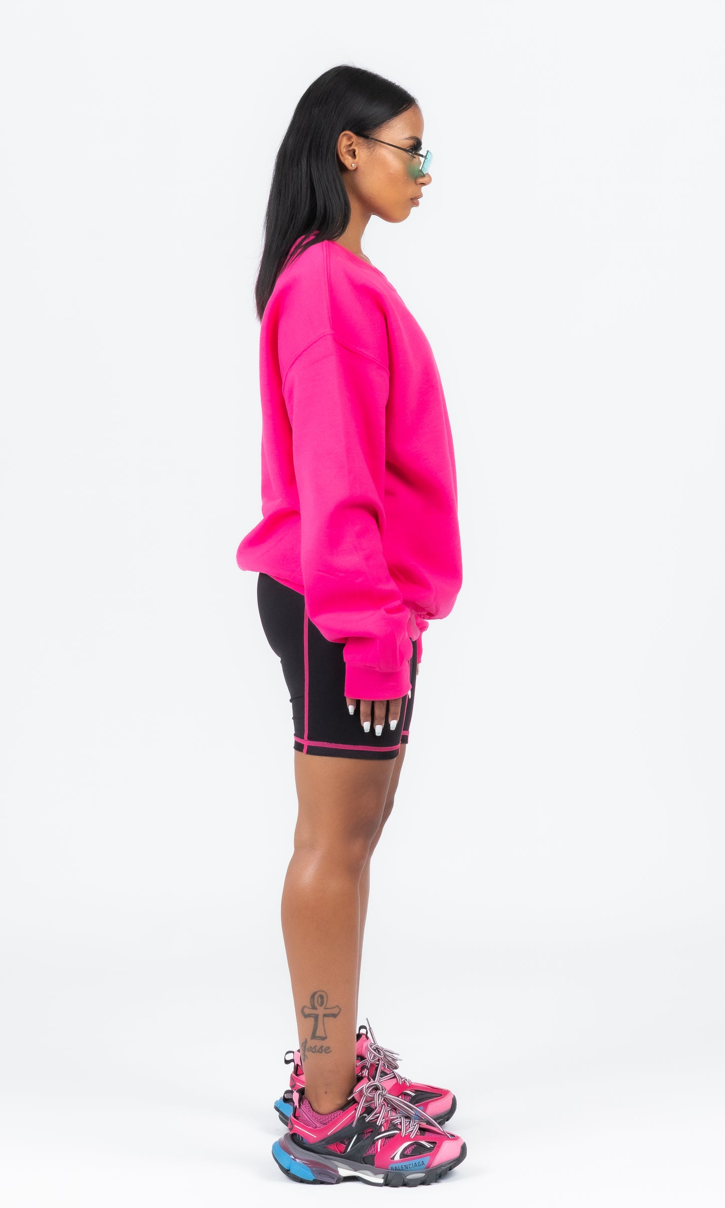 BOYFRIEND NEON PINK CREWNECK