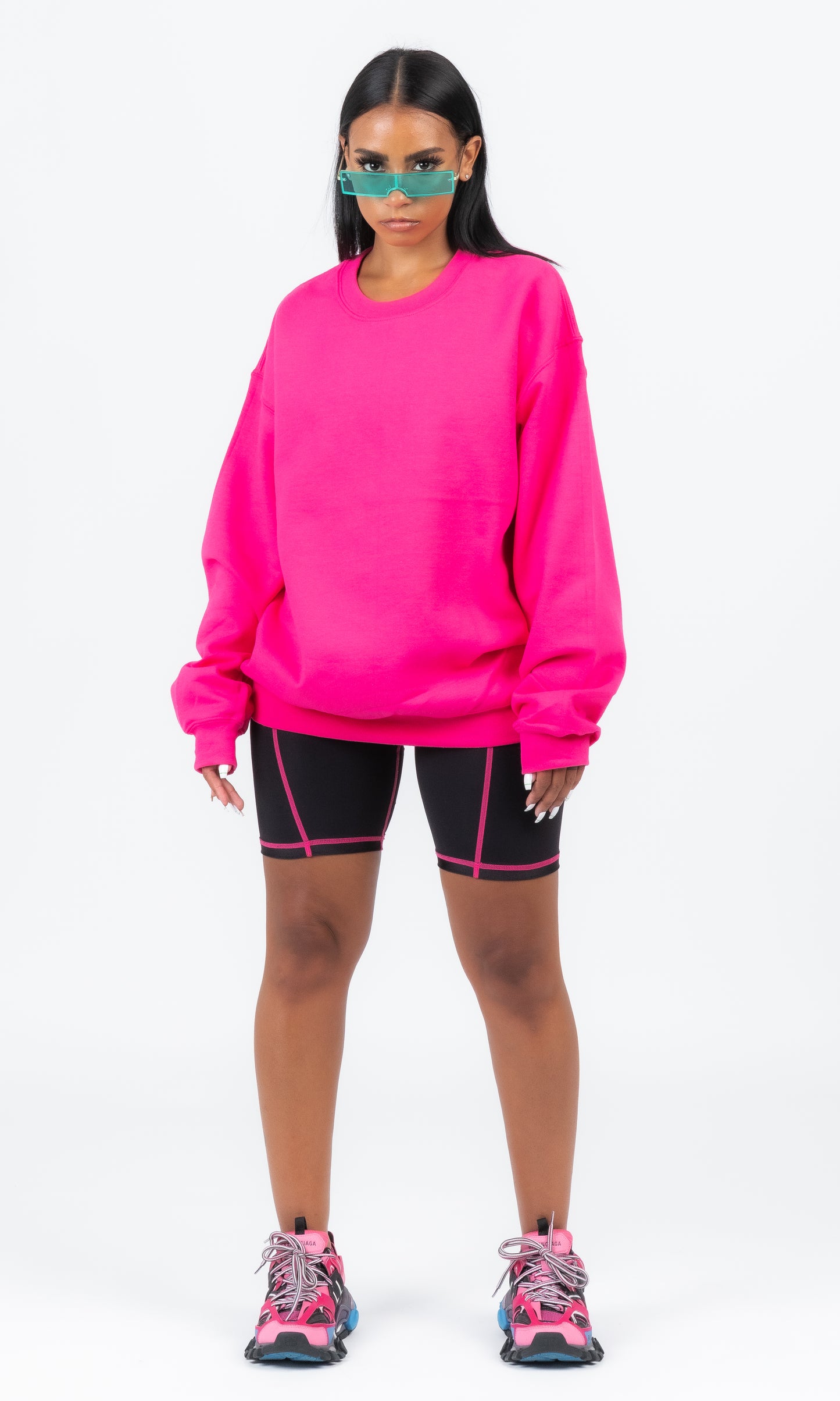 BOYFRIEND NEON PINK CREWNECK