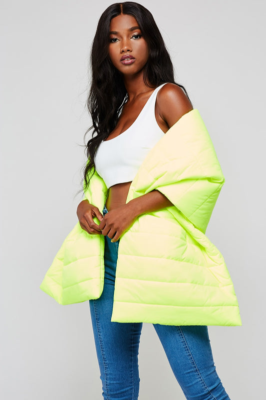‘ROUND THE WAY PUFFY SCARF (GREEN)