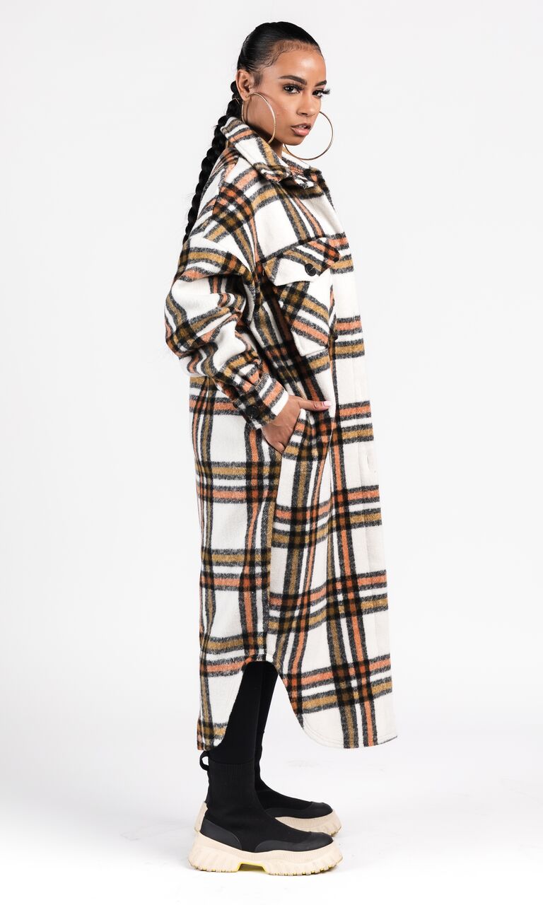 THE BOYFRIEND PLAID JACKET (OLIVE)