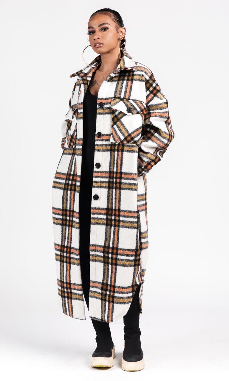 THE BOYFRIEND PLAID JACKET (OLIVE)