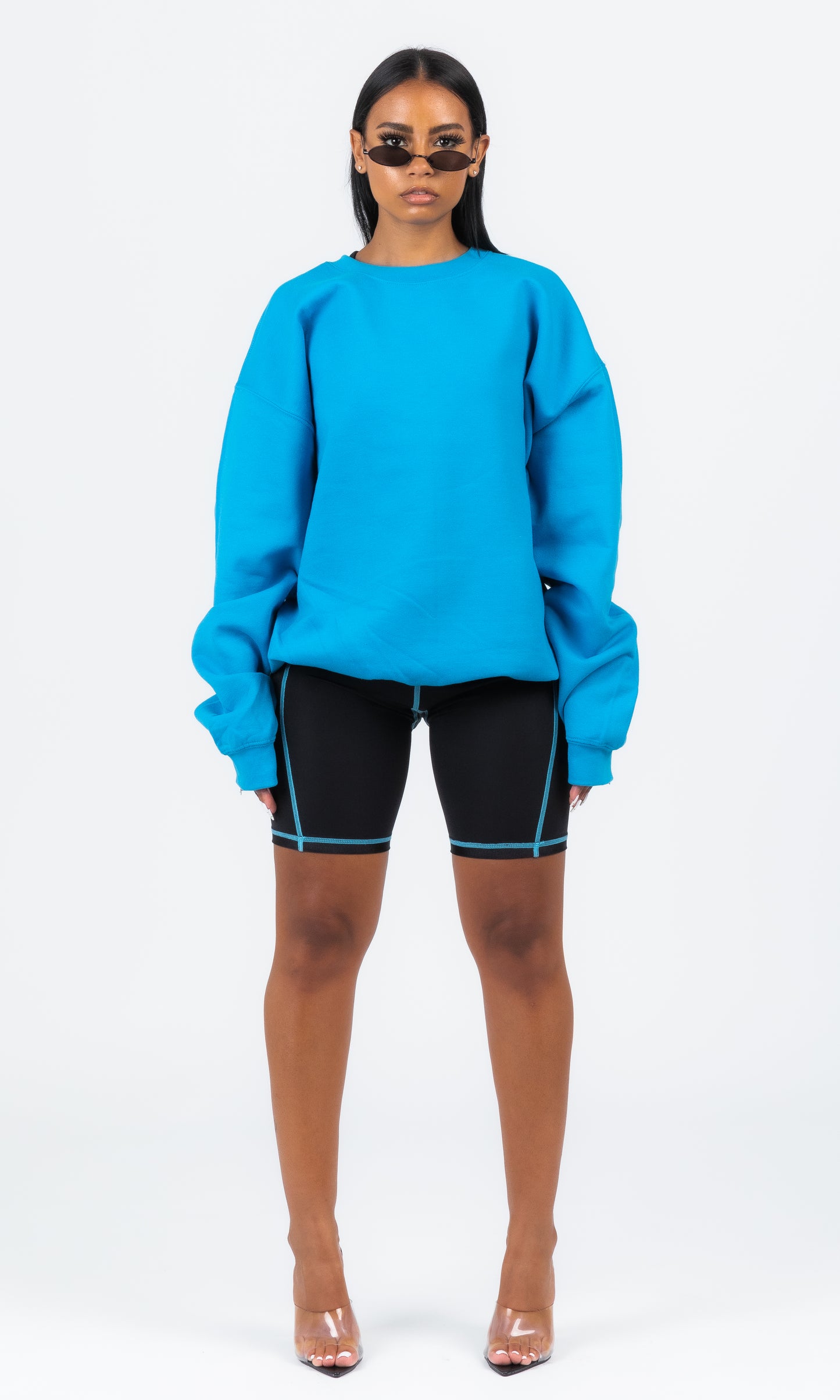 BOYFRIEND NEON BLUE CREWNECK