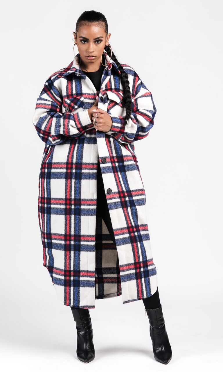 THE BOYFRIEND PLAID JACKET (RED)