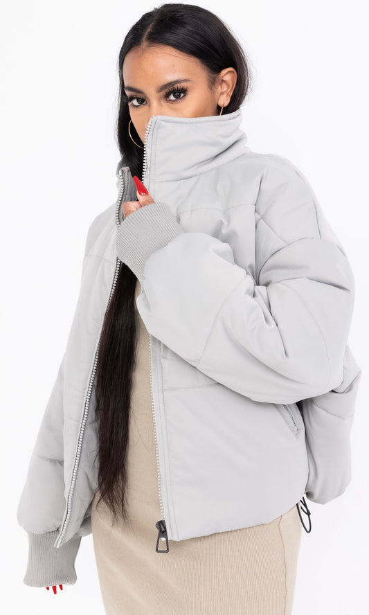 PUFFY JACKET (SMOKE)