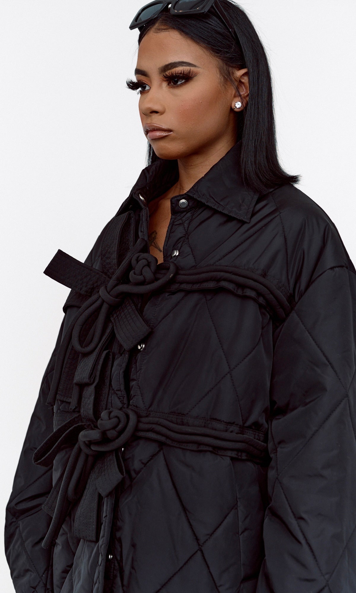 BOYFRIEND BOW JACKET (BLACK)