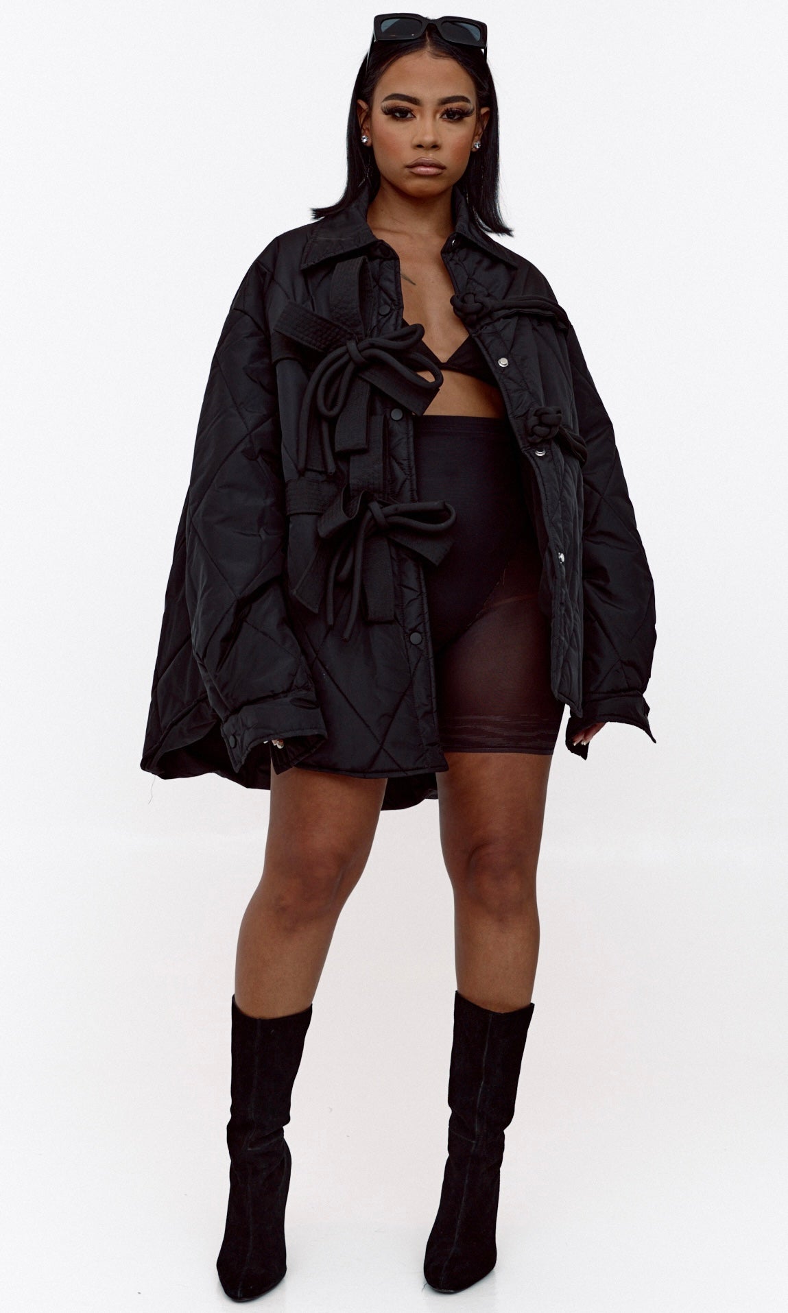 BOYFRIEND BOW JACKET (BLACK)