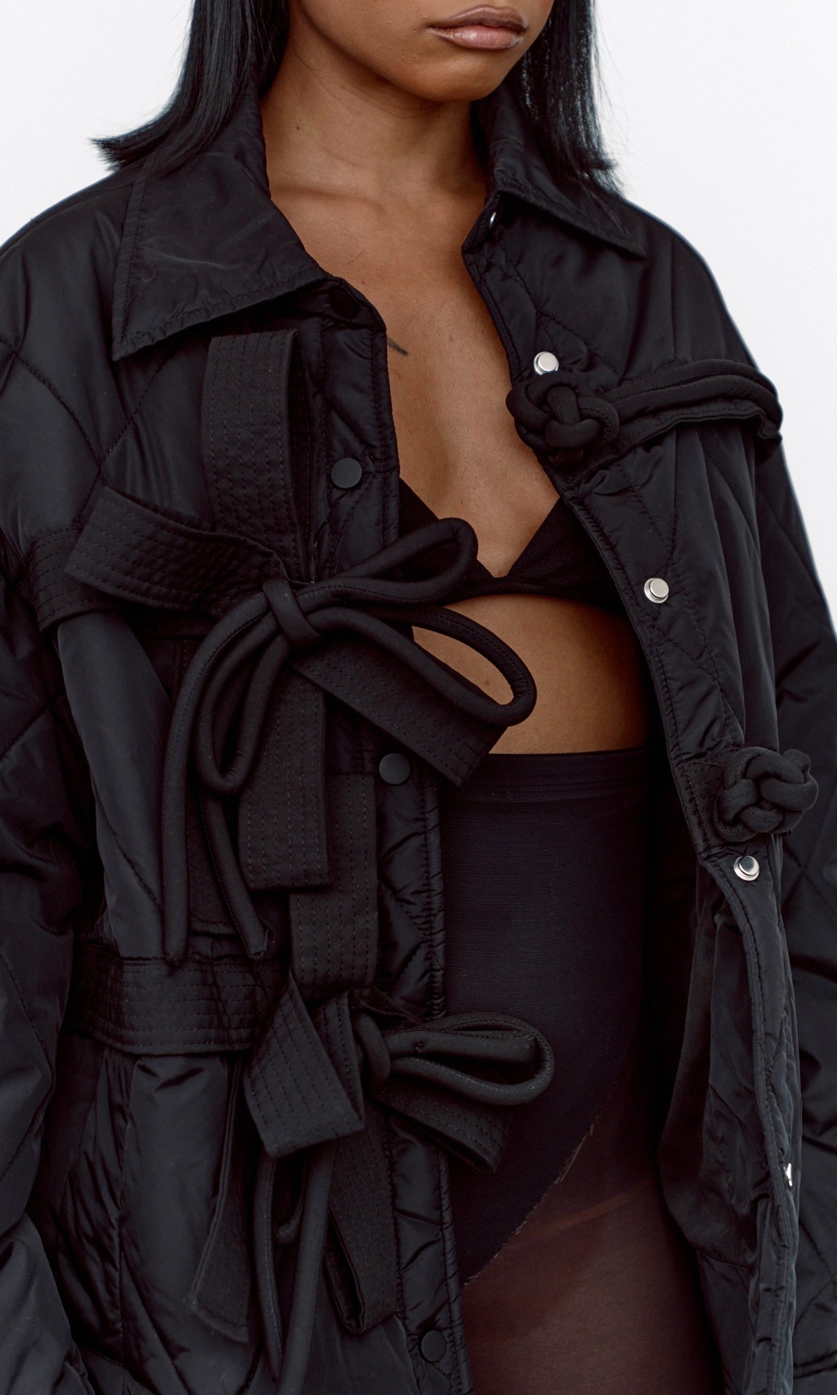 BOYFRIEND BOW JACKET (BLACK)