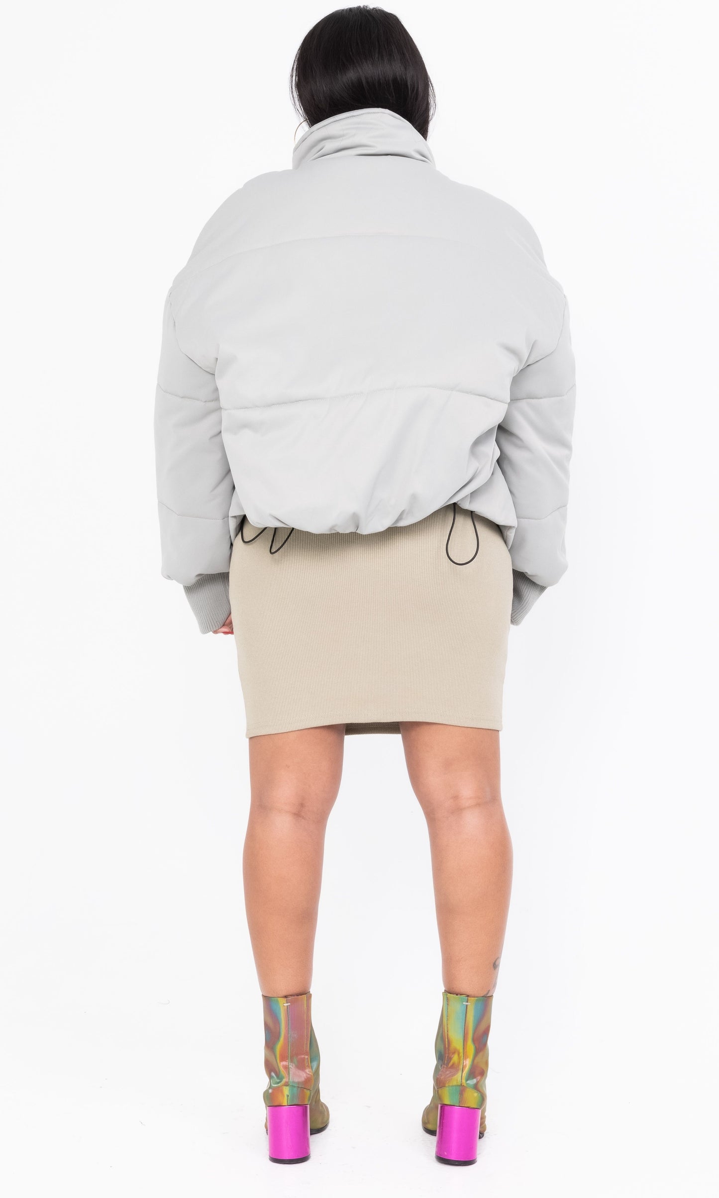 PUFFY JACKET (SMOKE)