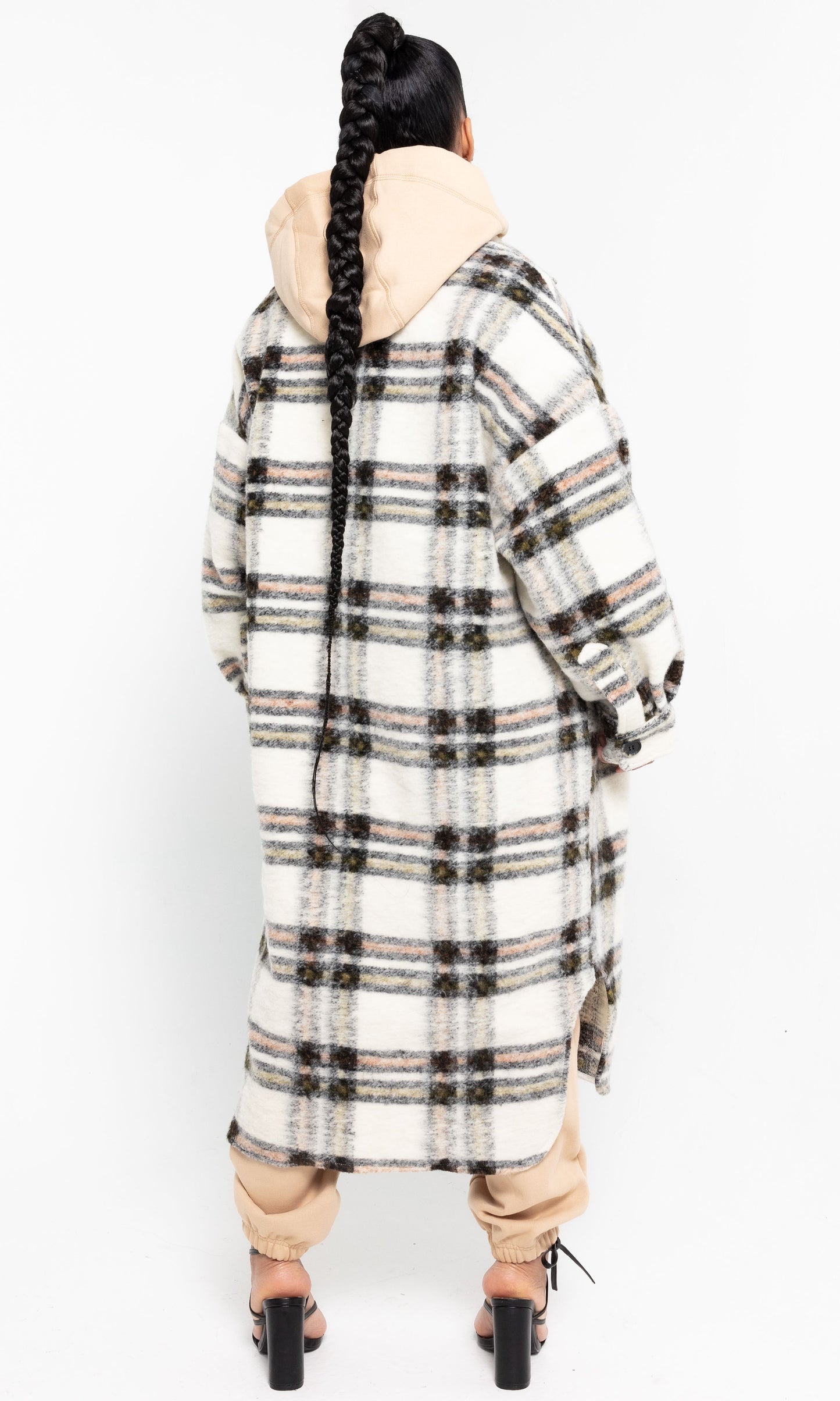 BOYFRIEND PLAID JACKET (CREAM)