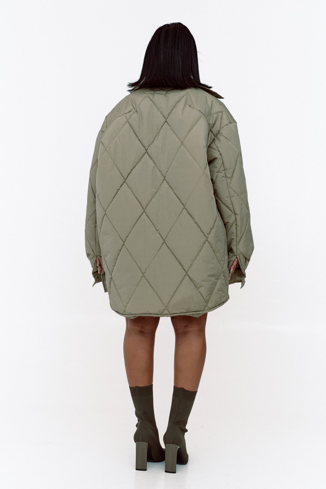 BOYFRIEND BOW JACKET (OLIVE)