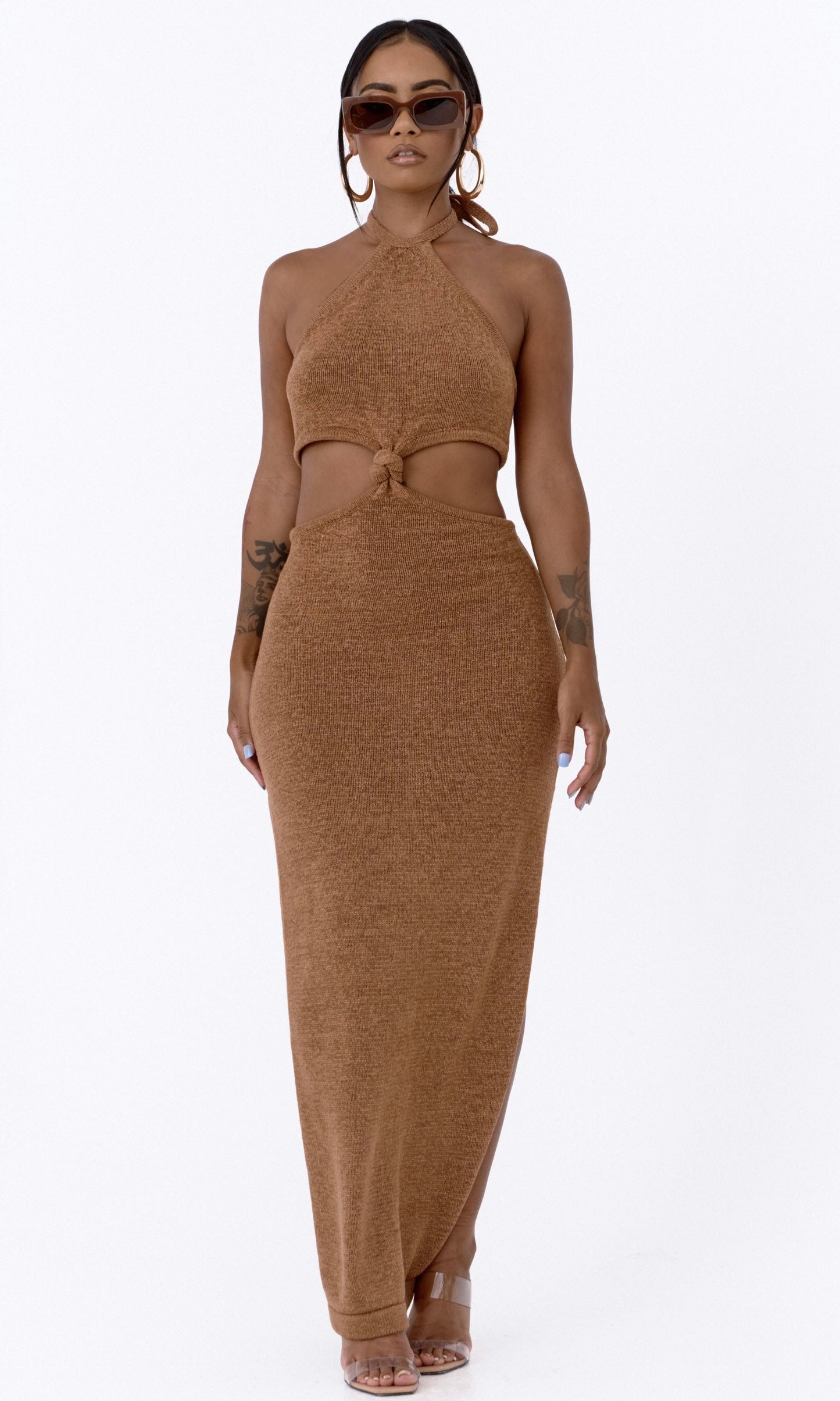 KNOT MAXI DRESS (COCOA)