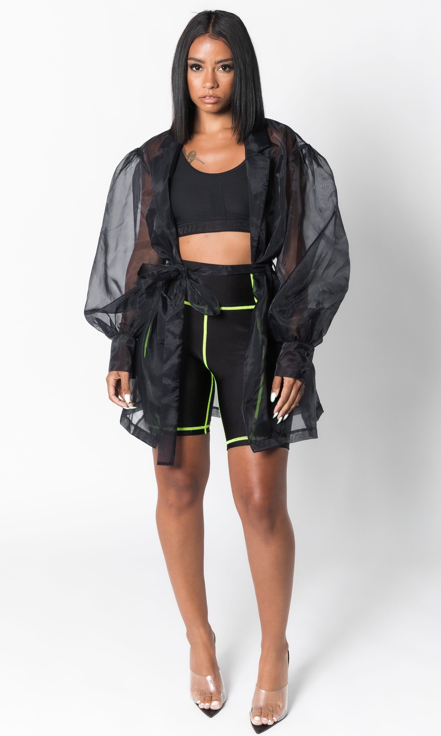 BLACK SO SHEER BLAZER