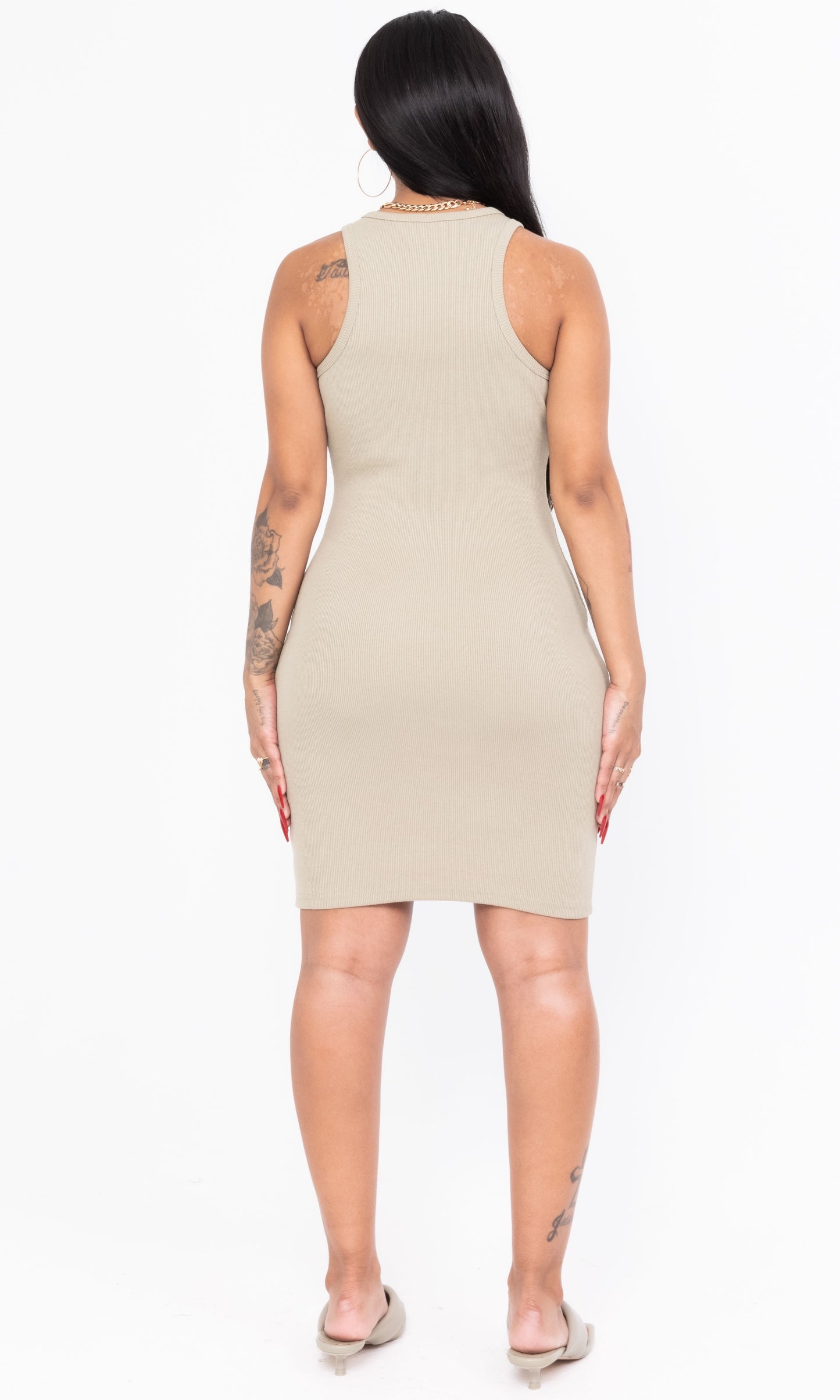 TANK MINI DRESS (OLIVE)