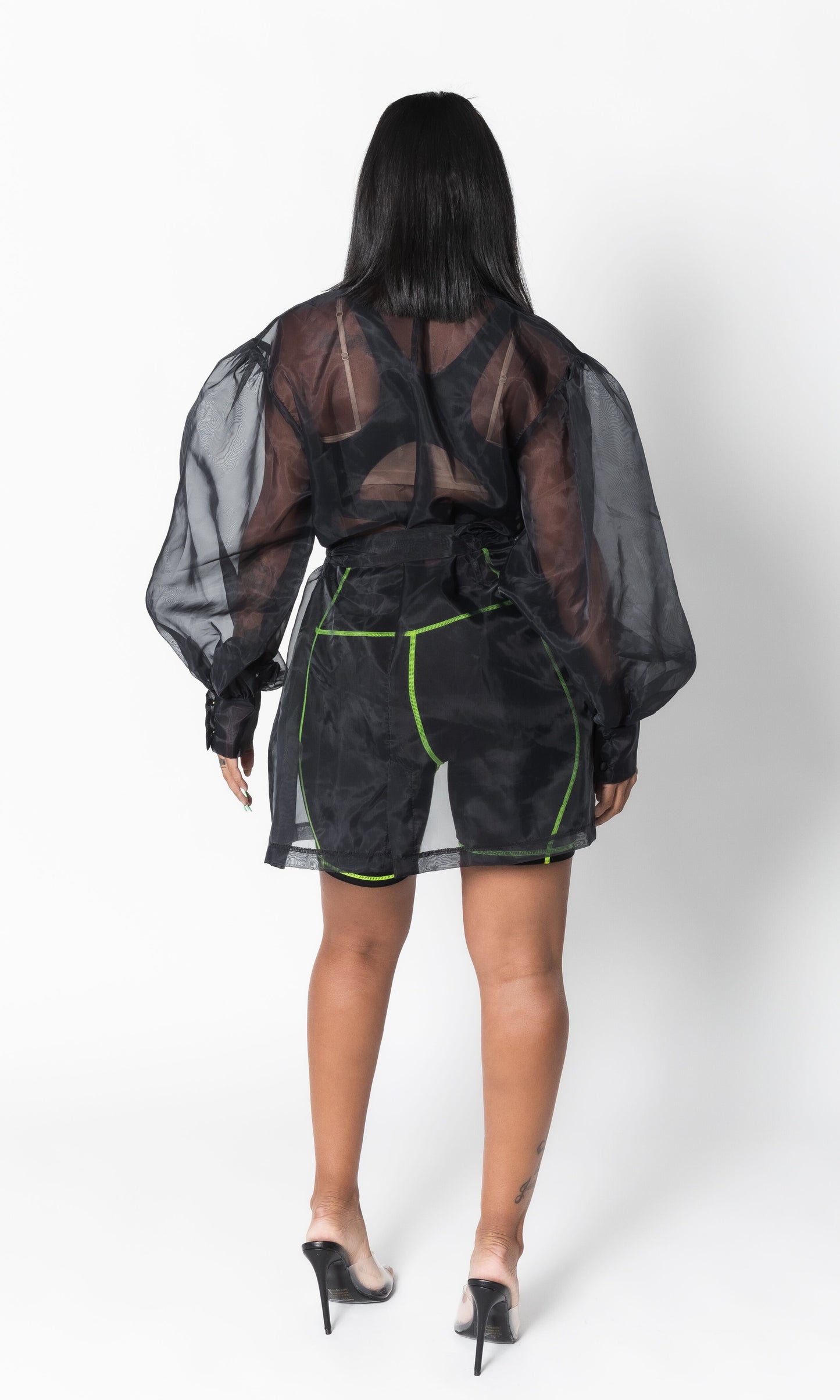 BLACK SO SHEER BLAZER